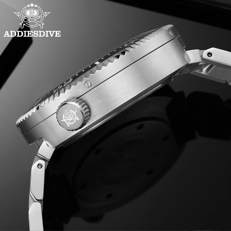 ADDIESDIVE 남성용 다이버 MY-H6 시계, 클래식 사파이어 자동 기계식 손목시계, 초발광 달력 시계, 럭셔리 1000m