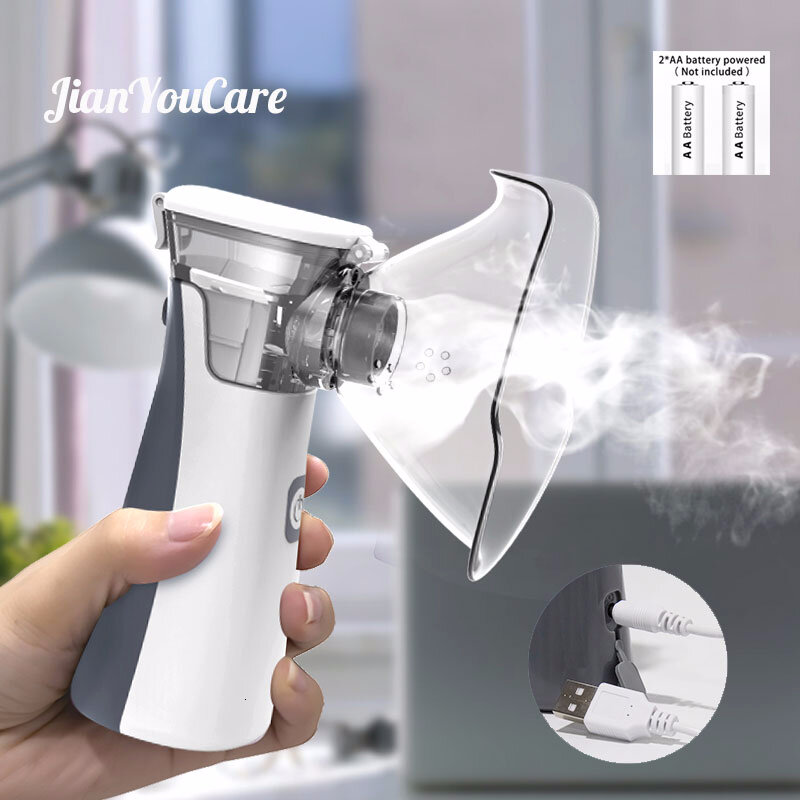 Y Tế Di Động Im Lặng Máy Xông Khí Dung Mini Tự Làm Sạch Handhold Inhalator Dành Cho Trẻ Em Người Lớn Atomizer Lưới Hen Suyễn Đế Hít Inhalador