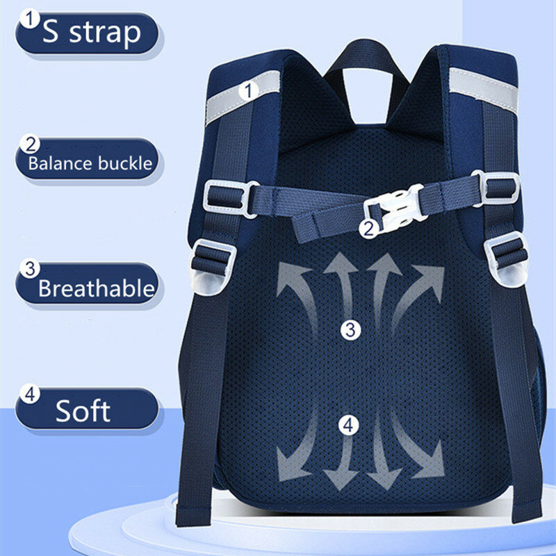 Ортопедический рюкзак большой вместимости для мальчиков и девочек, школьный ранец, детские подарки