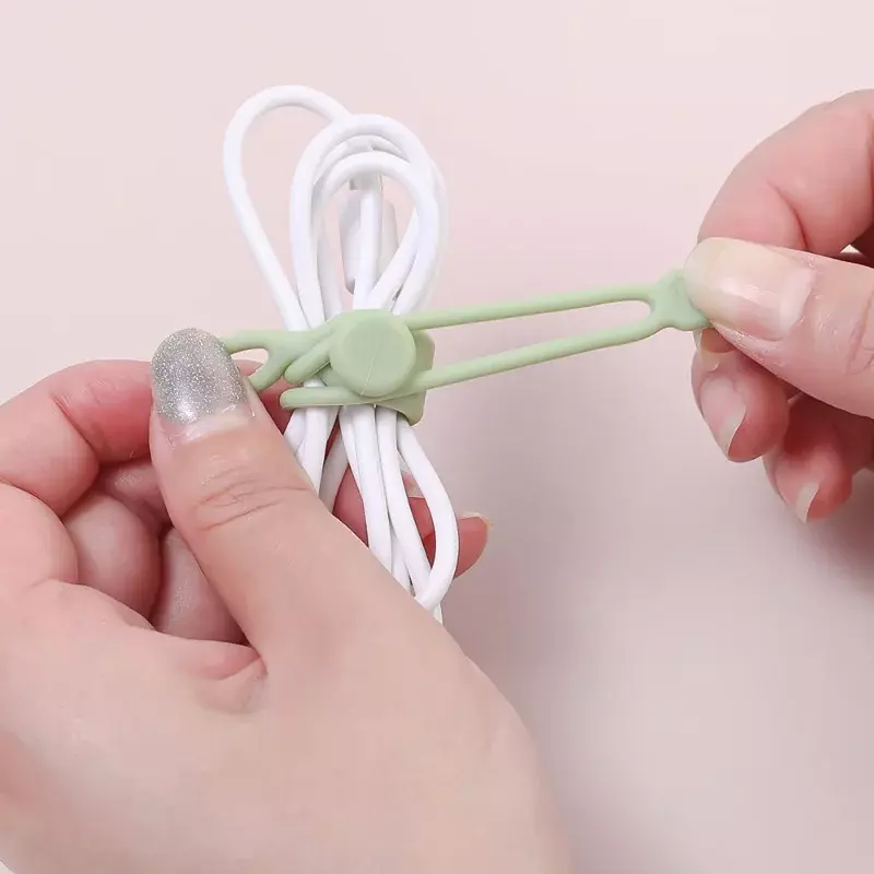 1-6 sztuk trytytka nawijarki kabel silikonowy nawijarka do drutu Organizer do kabli słuchawka USB linia danych klawiatura z myszką kabla uchwyt na przewód zarządzania
