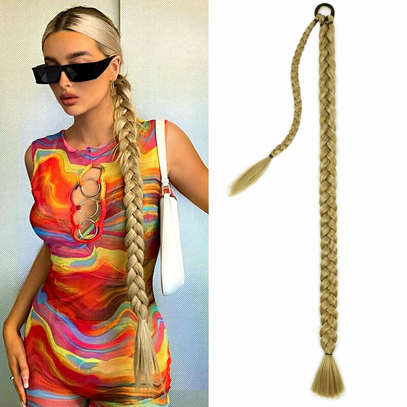 Hairpiece ponytail Wigs, chemical fiber braids, ponytails, braided ponytails, braided hair extensions.
