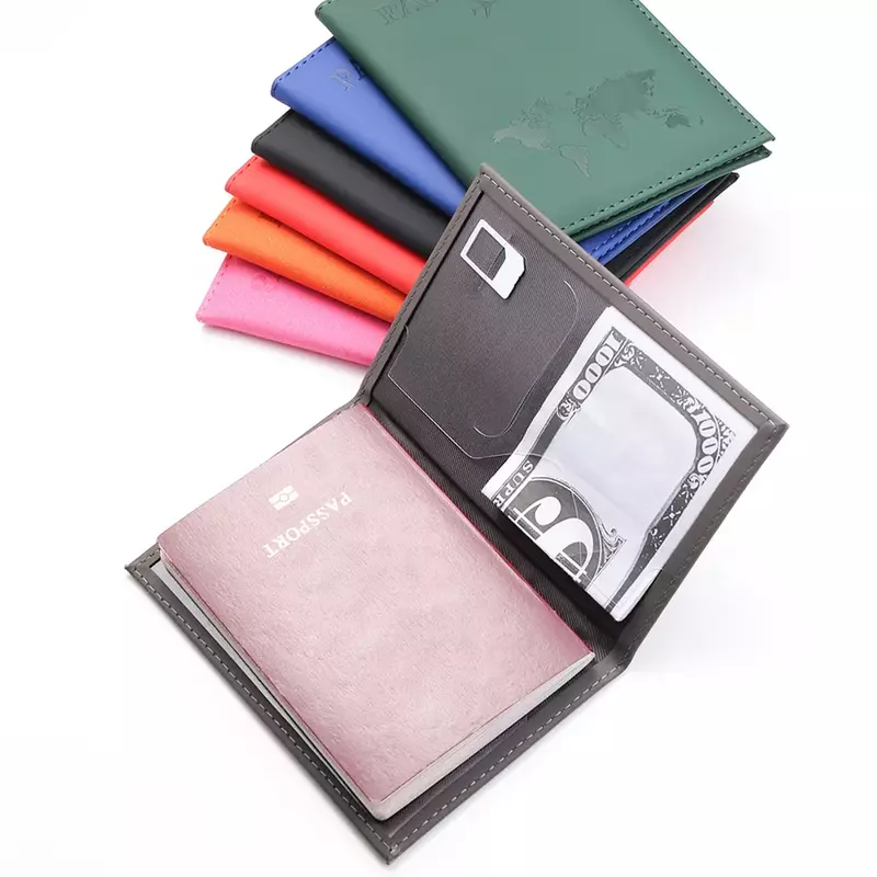 Mode Pu Leder Reisepass Abdeckung Frauen Männer Pass Kreditkarten inhaber Fall Pu Leder Visitenkarte Pass Brieftasche