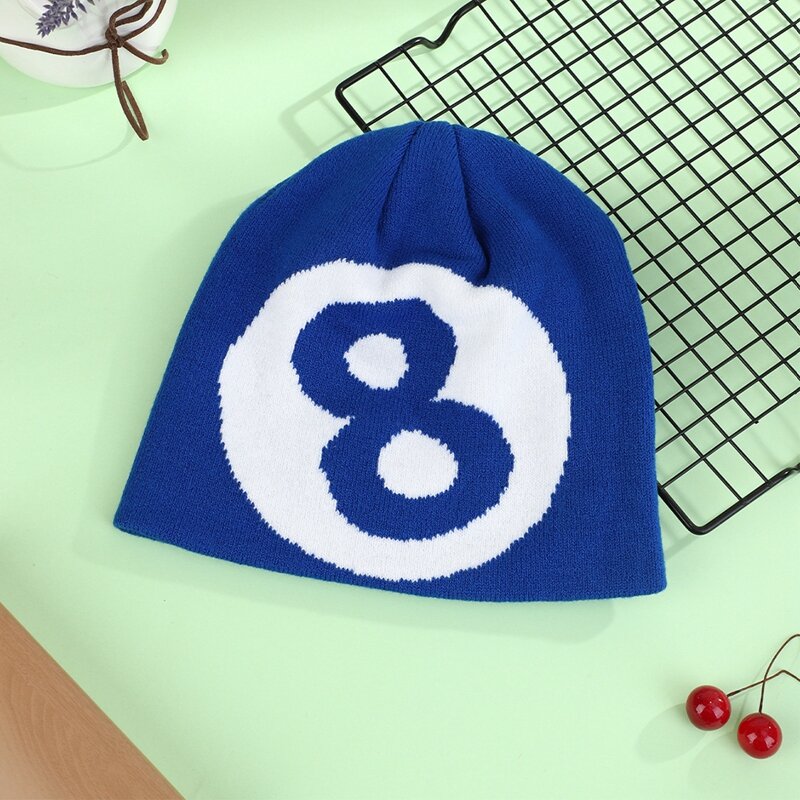 Y2k Beanies Jacquard Print Knitting Cap Beanie Bonnet Men Women's Cap Warm Winter Hats Fashion Cold Caps Unisex Accessories