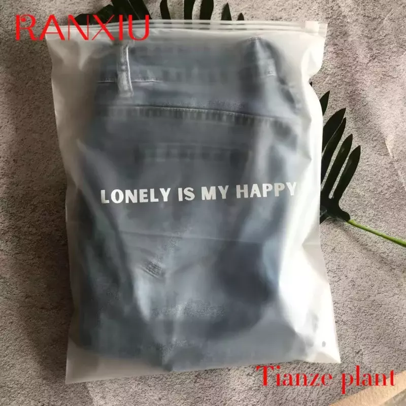 Custom Resealable custom seal T shirt zip plastic packaging zipper sachet emballage lingerie mylar clothing underwear bags