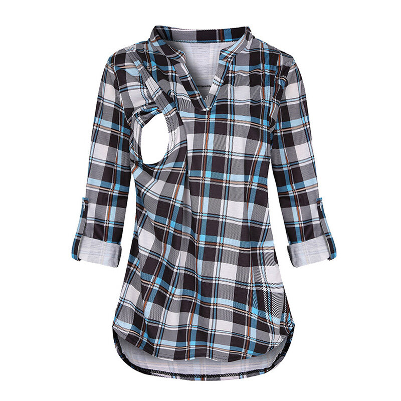 Mutterschaft Kleidung Blusen Shirts Langarm Striped Krankenpflege Tops Bluse Für Stillen Kleidung Frauen Mutterschaft T-shirt