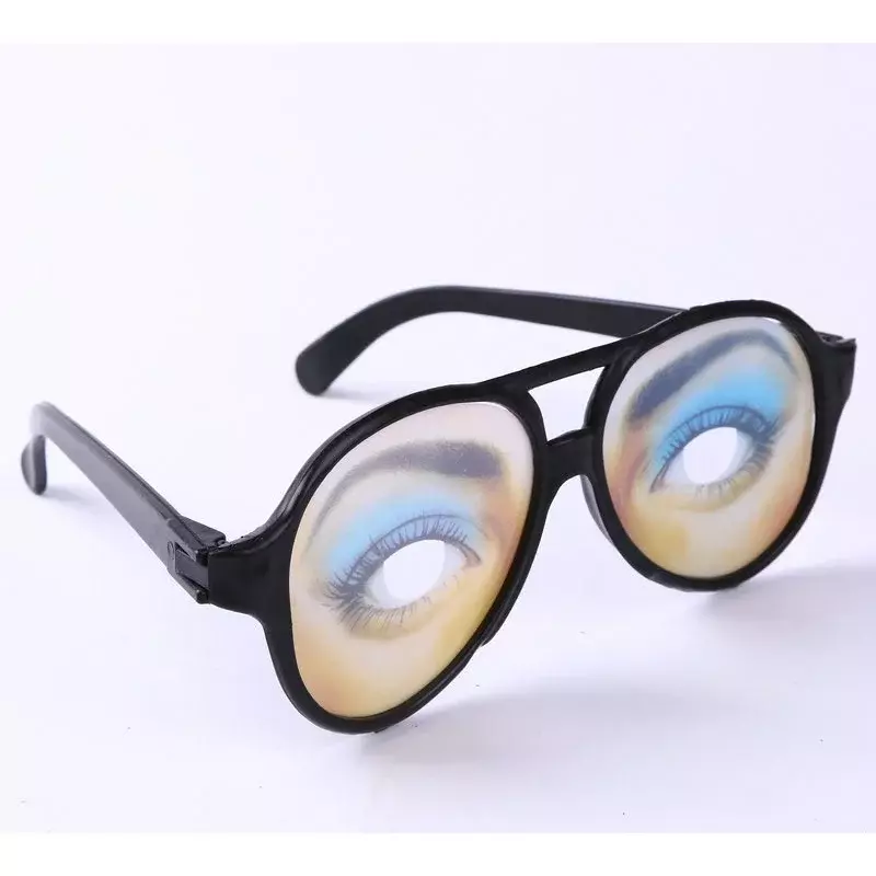 Funny Trick Glasses Men and Women Funny Glasses Trick Fun Eyes Toys Party Accessories April Fool's Day Gift