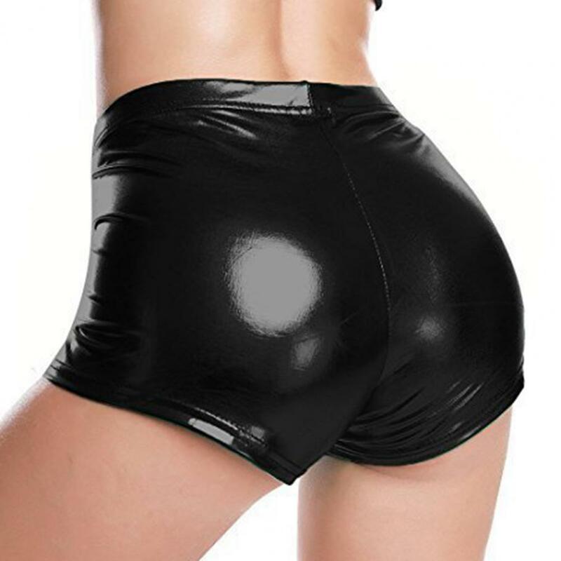 Daily Wear Women Shorts Stylish Women's Faux Leather Shorts High Waist Butt-lifted Ultra Short for Clubbing Dance Performances