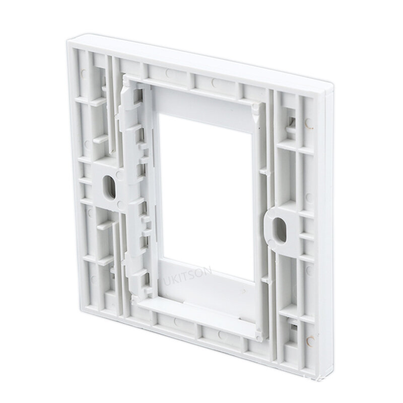 Panel de placa de salida de pared en blanco de dos puertos, apto para 2 ranuras, 23x36mm, inserto vacío, cubierta de placa frontal en blanco