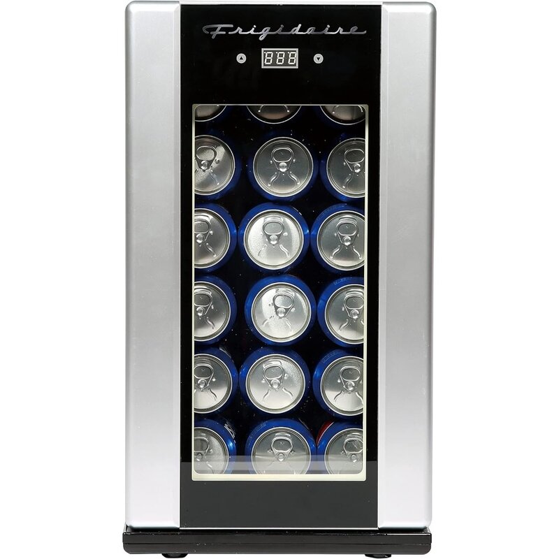 EFMIS567_AMZ 18กระป๋องหรือ4ขวดไวน์ตู้เย็นเครื่องดื่มย้อนยุคการควบคุมอุณหภูมิเทอร์โมอิเล็กทริกฟรี