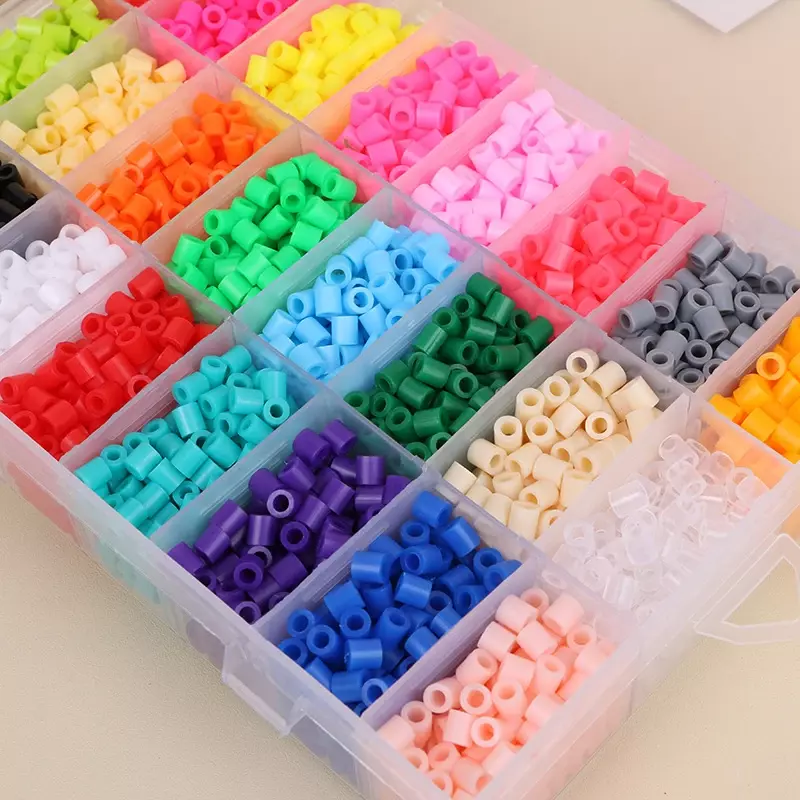 72 colori 5mm /2.6mm Set perline di fusione Pixel Art Puzzle Hama Beads Puzzle 3D fai da te regalo fatto a mano fusibile perline Kit giocattolo di ferro