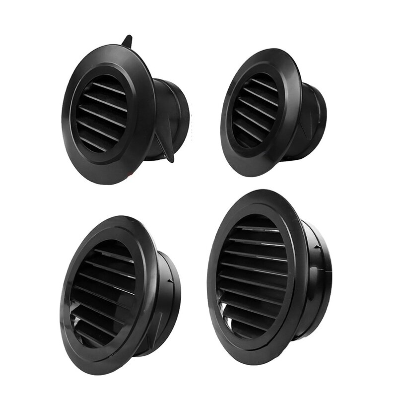 1pc Black ABS Round Ventilation Hose Diffuser Grille Cover Wall Ceiling Mounting Home Improvement Accessories