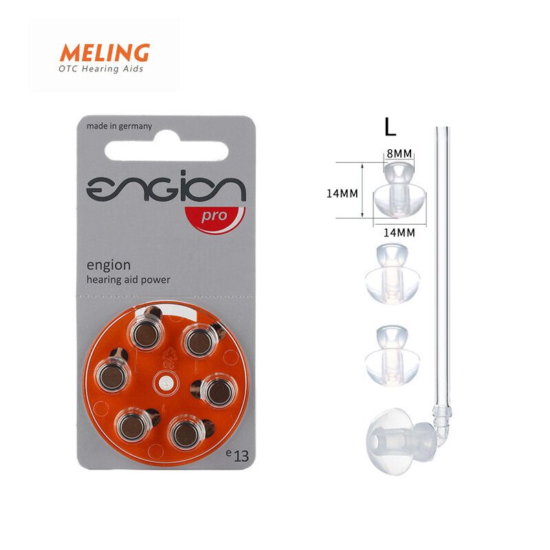 60PCS Meling ENGION Zinc Air 1.4V Battery for BTE ITE Hearing Aid e13/A13/PR48 Performance Hearing Aid Batteries made in Germany