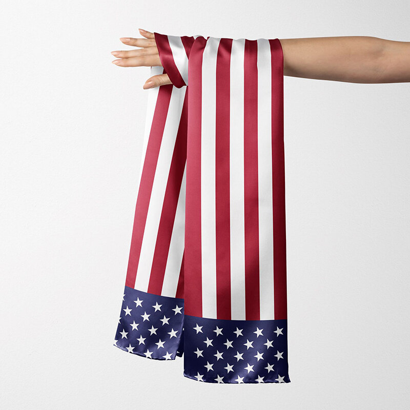 Высококачественные индивидуальные шарфы и баннеры 15x135 см, праздничные спортивные патриотические полиэфирные шарфы