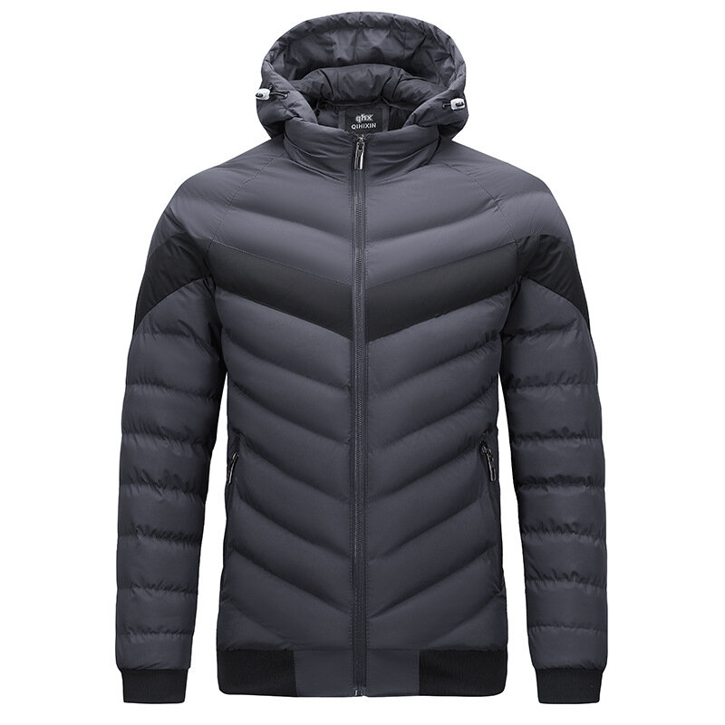 Jaqueta masculina coreana para baixo, parkas de inverno quente, casaco de lazer empresarial, roupas masculinas, plus size 4XL, nova