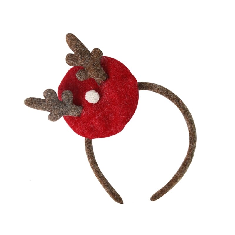 Berretto corna renna a forma cerchio per capelli donna Natale costume cosplay Prop