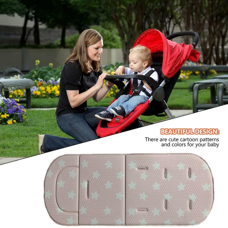 Cuscino del sedile del passeggino materassino per passeggino materassino per passeggino traspirante cuscino per cuscino fodera per sedile con fori accessori per passeggini