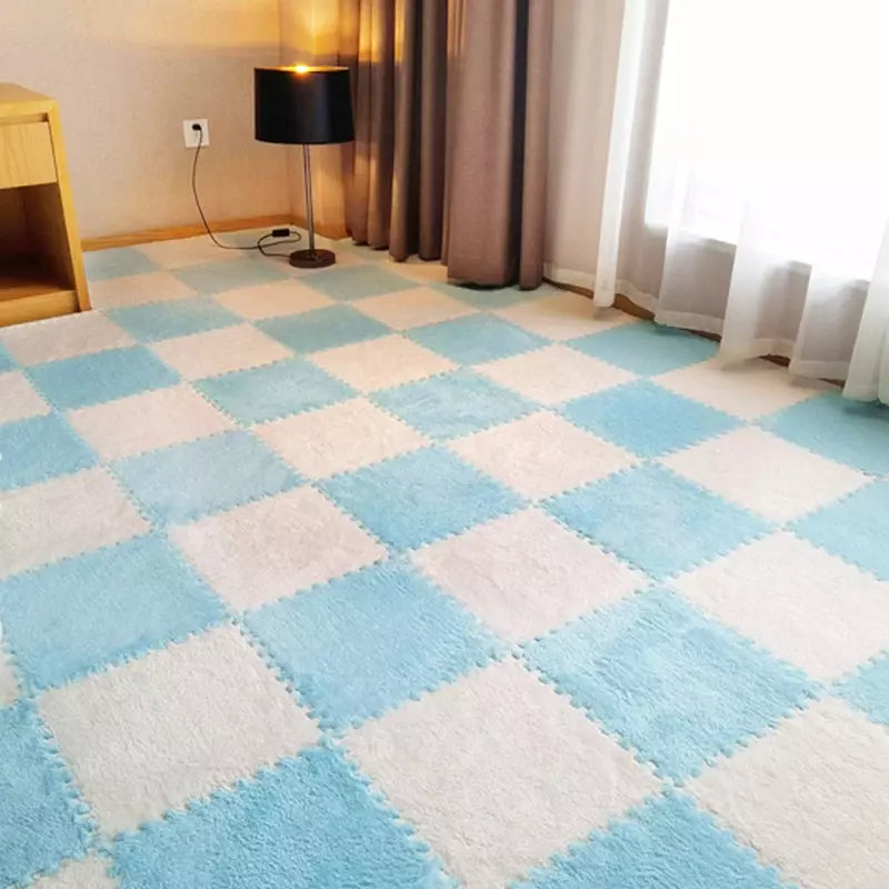 20 buah lembut mewah bayi bermain tikar busa EVA karpet anak-anak latihan mengunci ubin karpet lantai dan karpet untuk anak-anak bantalan 30*30 CM