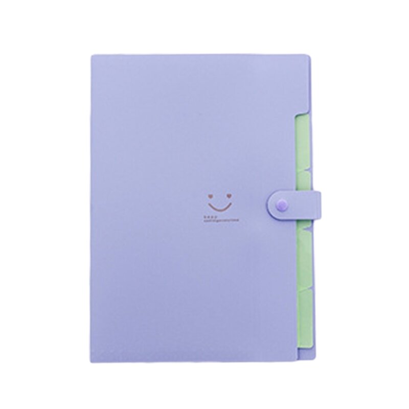 P82F 5 Folder Portabel Saku untuk Penyimpanan Dokumen Perlengkapan Kantor & Sekolah Guru