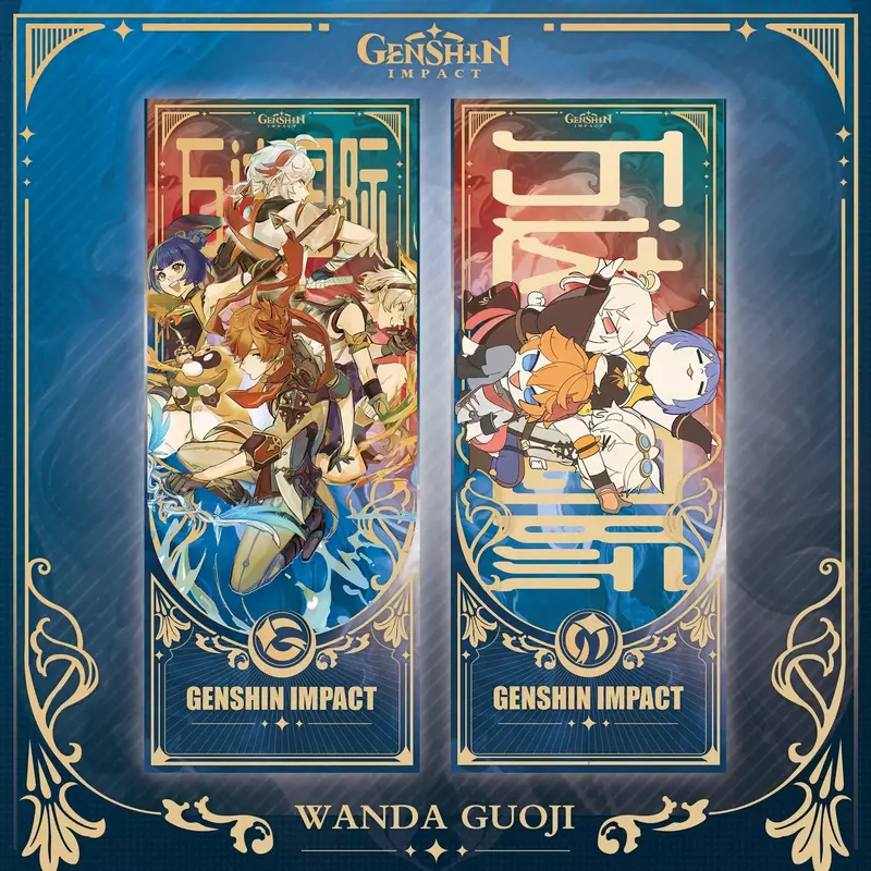 Genshin Impact Collection Cards gry Klee Zhong Li Hu Tao rekwizyty do Cosplay Anime karty do tarota karty kolekcjonerskie prezenty zabawka zakładki