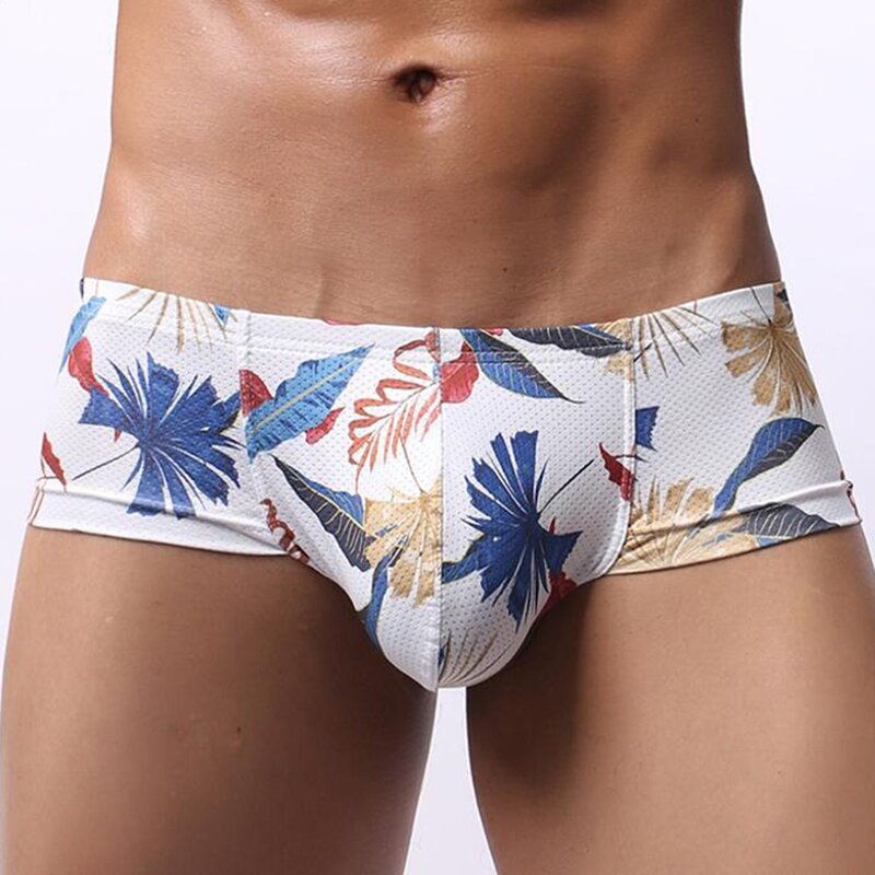 Männer sexy bedruckte Tanga und G-String Slips Ausbuchtung Beutel Unterwäsche niedrige Taille Unterhose männliche Höschen Bikini Slip
