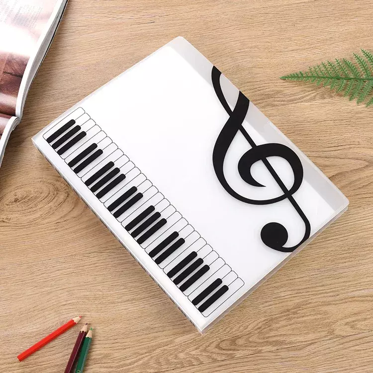 Папка А4 многослойная на 40 страниц для записи музыки, записывающая бумага для фортепиано, органайзер для хранения документов