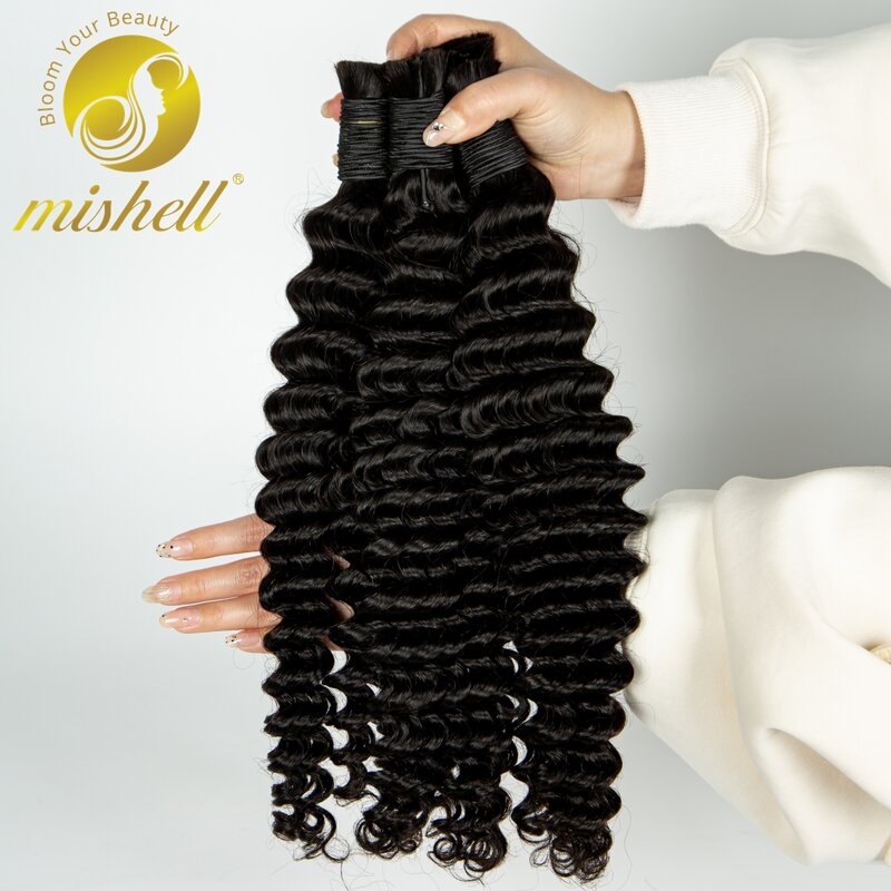 Человеческие волосы насыпью 26 28 дюймов натуральный цвет глубокая волна человеческие волосы для плетения необработанные без уточка 100% Vingin волосы для наращивания оптом