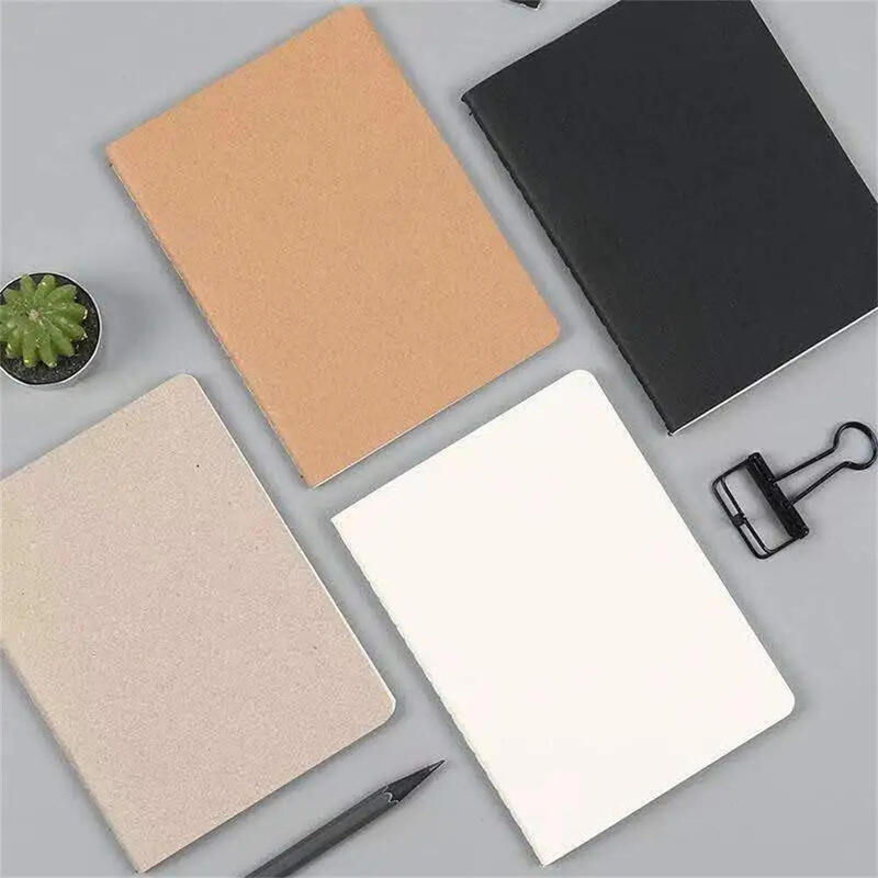 Mini A6 Coil Notebook Kraft Paper Blank Notepad Office Stationery School Supplies Pocket Diary Memos Cowhide Journal Notebook
