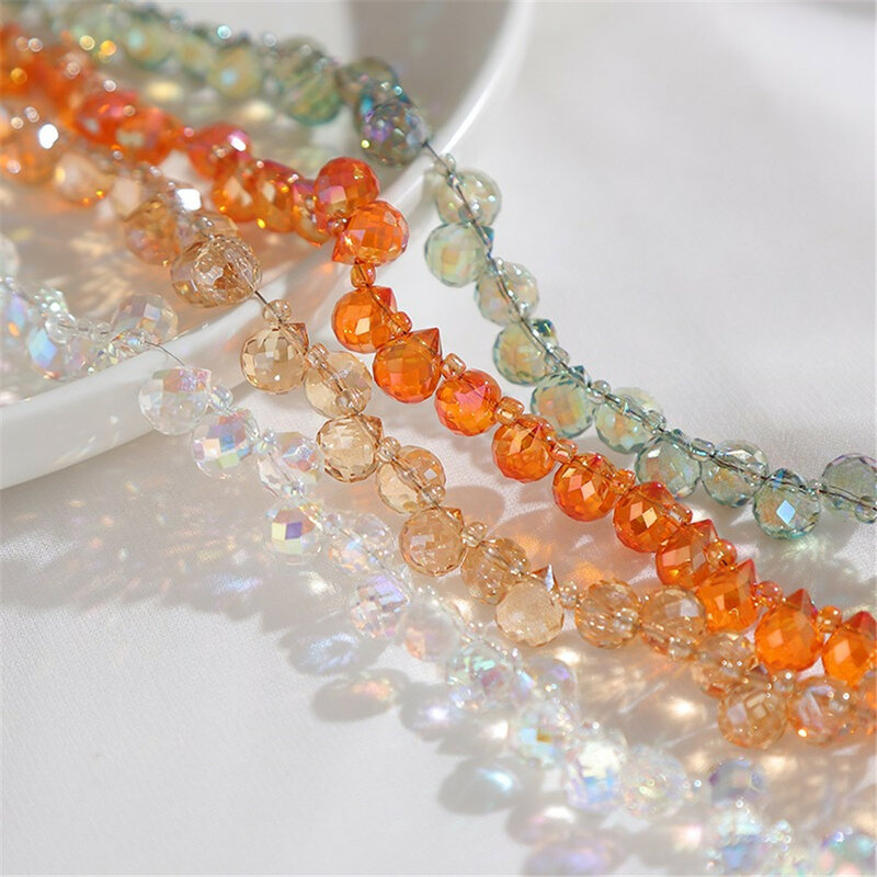 9mm Wasser tropfen geformte transparente Kristall lose Perlen hand gefertigte DIY Herstellung Armbänder Halsketten Schmuck Materialien Zubehör