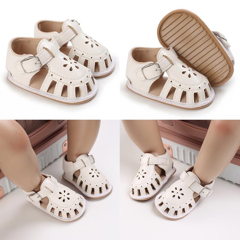 Summer Boys And Girls First Toddler Shoes Casual Elegant Leather Rubber Soled Baby Shoes Baby Sandals Breathable Beach Sandals