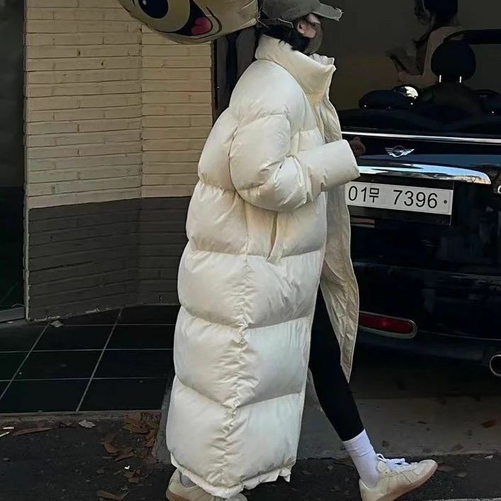 Женская однобортная куртка оверсайз, Повседневная Базовая однотонная теплая куртка с длинным рукавом, Осень-зима 2023
