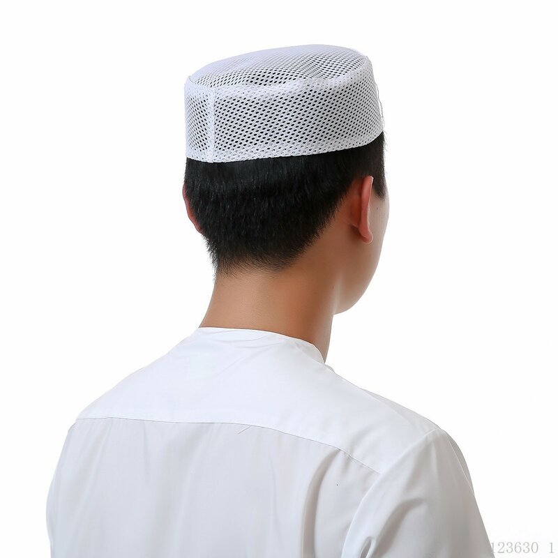 Ramadan Caps estate Dubai uomo musulmano Boubou Kippah saudita Kufi culto cappello maglia islamica per gli uomini preghiera Dropshipping