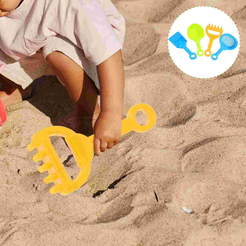 Ibasenice giocattoli strumento giocattoli 4 pezzi colore interessante sabbia giocattoli spiaggia portatile resistente all'usura giocattoli interattivi casuali
