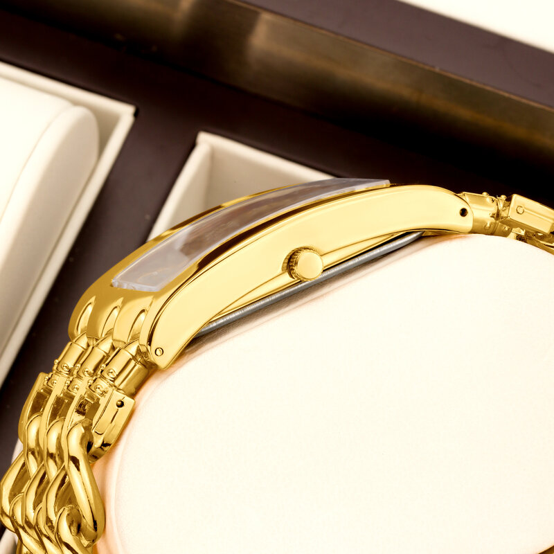 YaLaLuSi Brand 2024 Gorąca wyprzedaż Męskie zegarki damskie Zegarki dla par 1 para Złote luksusowe pudełko Zmywacz do zegarków Jonowe złocenie
