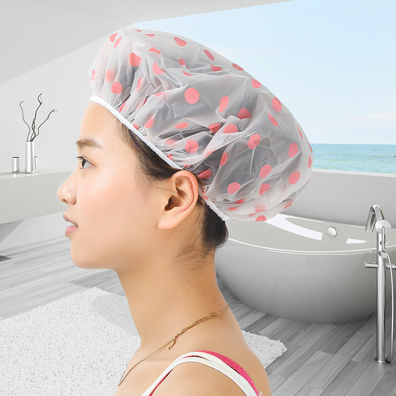 ขายร้อนหนากันน้ำกันน้ำผู้หญิงเร่าร้อนฤดูใบไม้ผลิหมวกอาบน้ำหมวกอาบน้ำร้านทำผม Bath อุปกรณ์เสริมอุปกรณ์ในห้องน้ำ