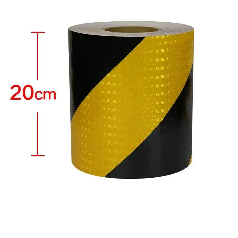 Zwart Geel Reflecterende Tape Sticker Zelfklevende Auto Veiligheidswaarschuwing Reflecterende Film Truck Tape