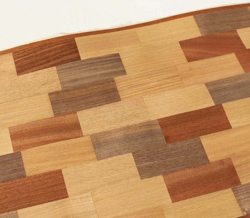 Folheado de madeira natural, Série de design de emenda, 5 cores, comprimento 2,5 m largura, 400mm Tkick 0,25mm