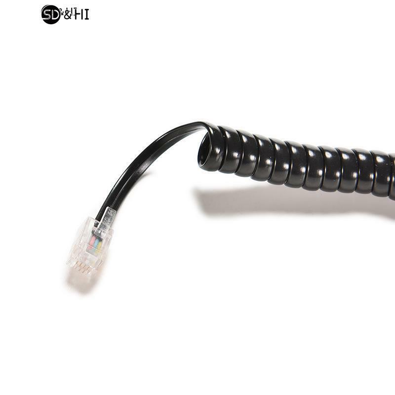 6,5-футовый штекер-штекер, телефонный раздвижной шнур, вьющийся катушечный кабель, провод до 2 м, телефонный Спиральный шнур