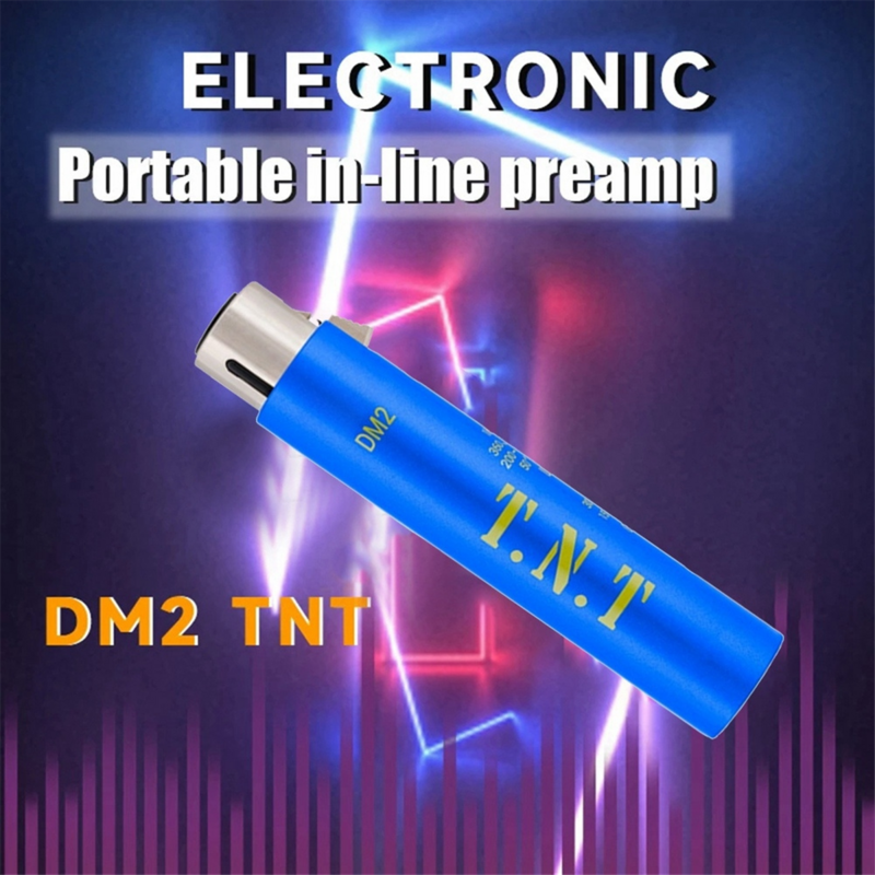 Replace for DM2 Dynamite Active In-Line Mic Preamp+30DB Gain Strong Anti-Interference for DM2 T.N.T Mic Preamp
