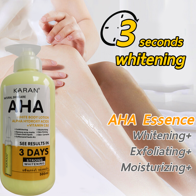 AHA Whitening Body Lotion ALPHA HYDROXY ACIDS +VITAMIN C&E  Skin Care Healthy White Hand Leg Sensitive Area Lightening Cream