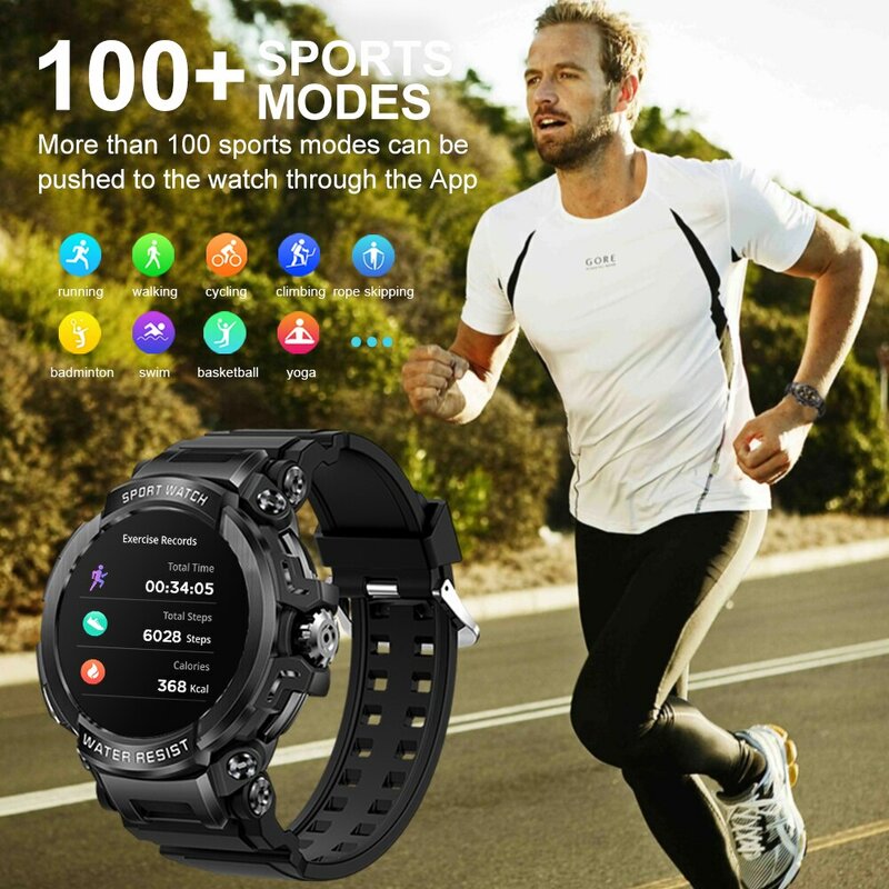 Melanda 1.5 "Bluetooth Call Gps Smart Watch Mannen 120 + Sport Fitness Tracker Gezondheid Monitor Smartwatch Voor Android Ios 600Mah T90