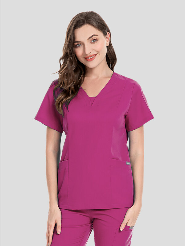 Set di scrub per donna accessori per infermiere uniforme medica Slim Fit ospedale abbigliamento da lavoro clinico dentale abbigliamento tute chirurgiche