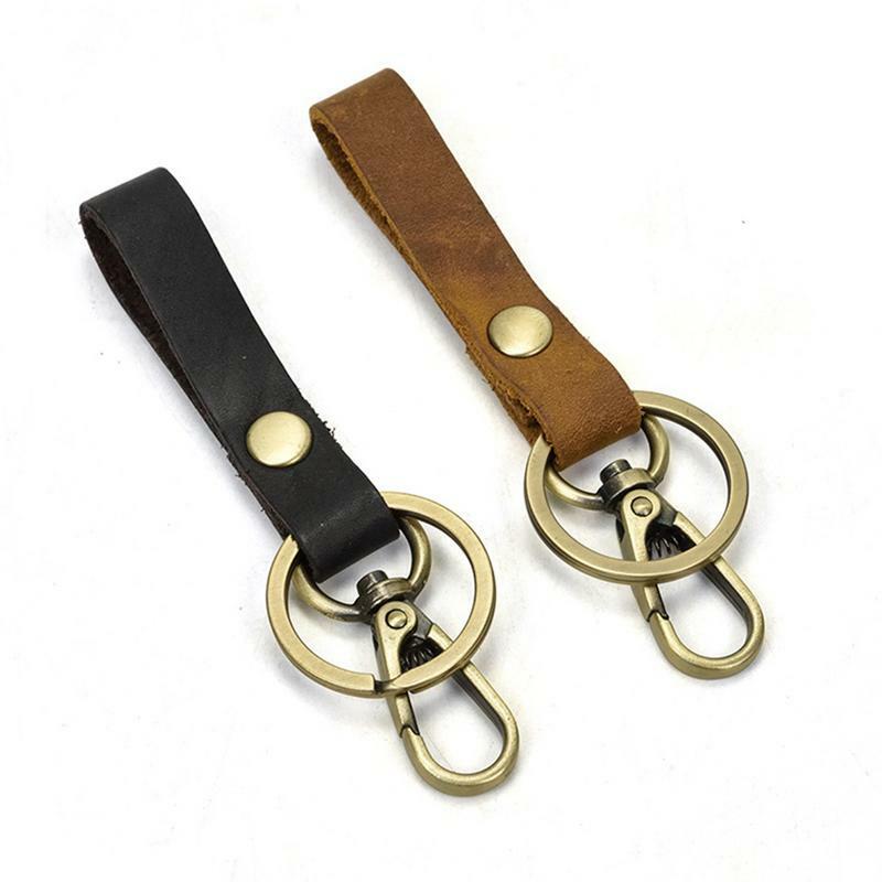 Porte-clés décoratif en cuir PU vintage, porte-clés à la mode pour portefeuille, sac à main, cadeaux de nouvel an, doux