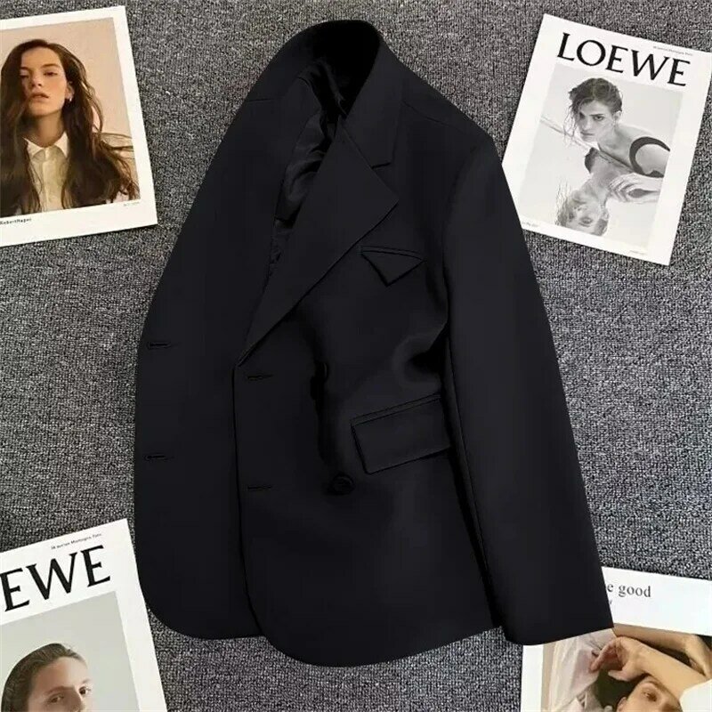 Women Blazers 2023 New Spring Autumn Jackets Fashion Office Ladies Elegant Coats Casual Double Breasted Blazer Female Outerwear