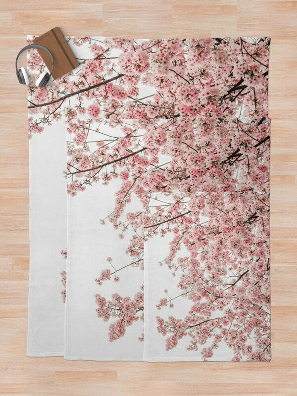 最小の日本の桜の毛布はソファのふわふわの毛布を投げることができます大きな