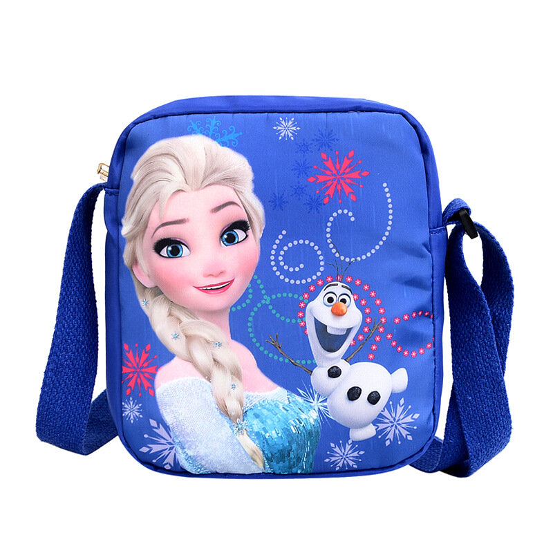 Disney Frozen Elsa Children's Shoulder Bag Cartoon Cute Baby Girl Elsa Princess Print Large Capacity for Travel Crossbody Bags
