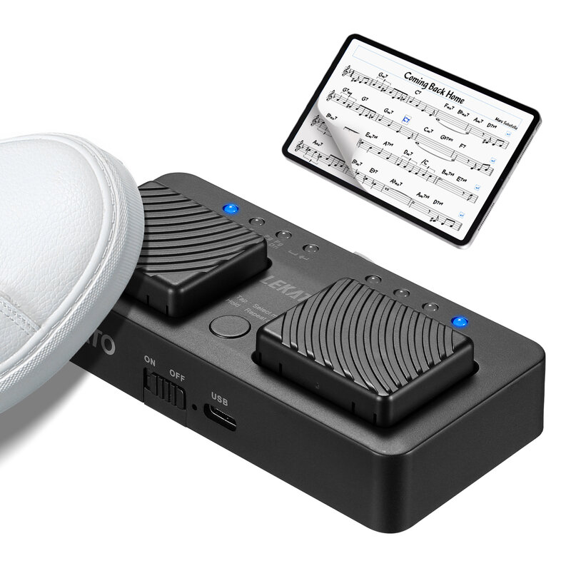 Lekto-ワイヤレスページのturnerペダル,Bluetooth,ページターナー,iPadフットペダル,タブレット,電話用の音楽ターナー
