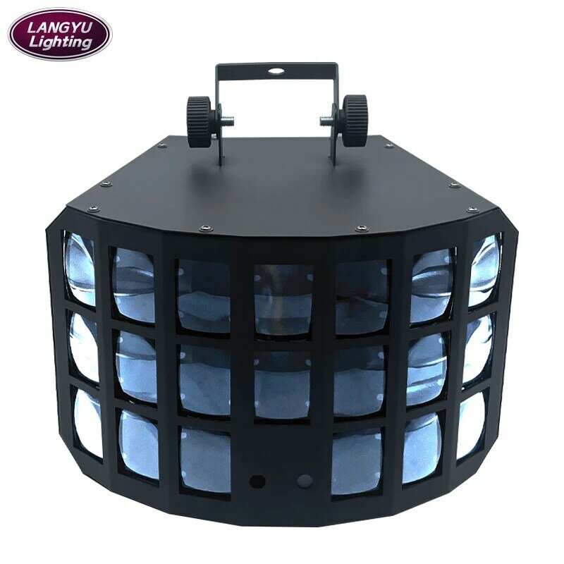 50W LED Three Layer Butterfly Laser Beam Light Stage Lighting Disco Ballroom Bar  Nightclub Combining sound and light effects
