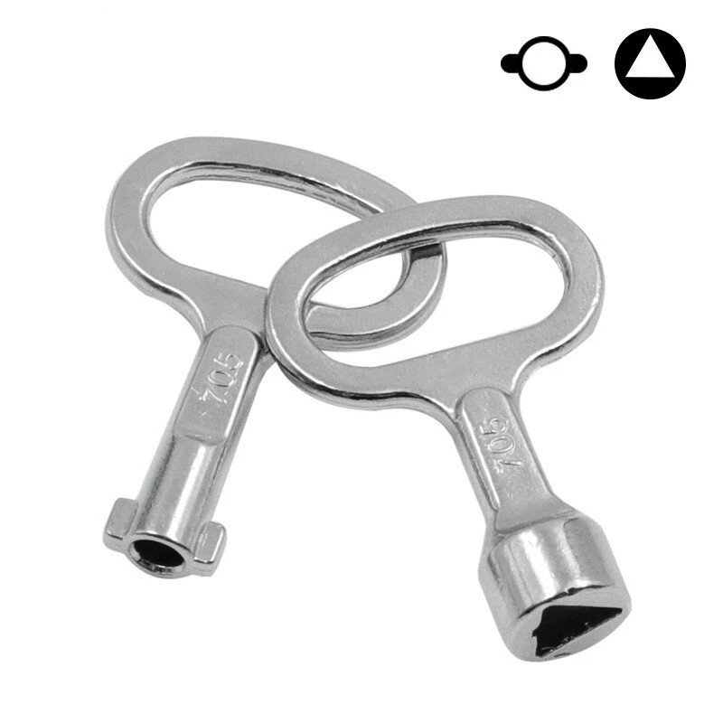2 Types Wear Resistance Zinc Alloy Durable Sturdy Key Wrench Durable Sturdy For Electric Cabinet Control Cabinet