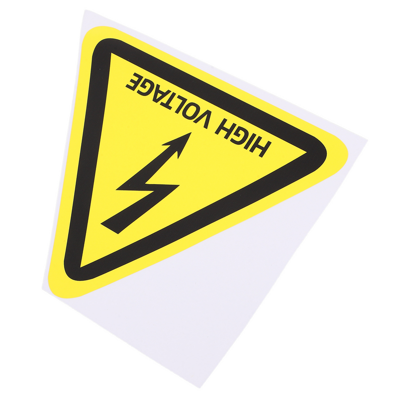 Znak prądu wysokiego napięcia naklejki na panele etykiety elektryczne PP samoprzylepna ostrożność