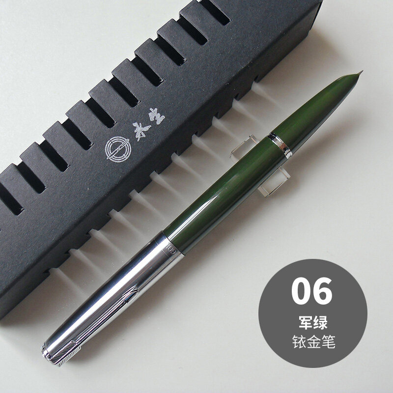 Yongshen 601 Vacuum Filling Fountain Pen Writing Stationery Office School Writing Ink Pens Visible Window With Gift Box Supplies